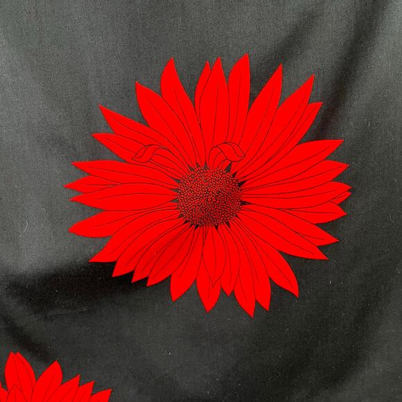 Grace Dane Lewis Workshop A-Line Black Red Sunflower Knee Lgth Mini Skirt 6 NWT - Picture 6 of 14